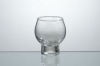 clear glass candle bowl