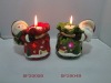 Wholesale ceramic christmas tealight candle holder