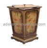 Wholesale Home Decoration Wood Wastebasket With Lip