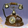 Wholesale Rotary wooden antique telephone for home decoration