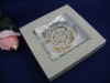 Delicate Crystal leather cigar ashtray/tobacco jar/leather home decoration/square high grade ashtray/tobacco jar