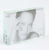 Wholesale home decorative magnetic square glass crystal photo frame