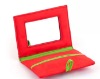 red fabric tissue bag