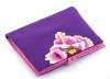purple embroidered fabric tissue bag