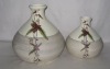 2 set white and grey terracotta flower vase indoor decoration