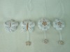 Wholesale Ceramic white glaze miniature clay flower model hanging