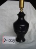handmade black clay lamp