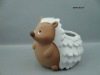 useful ceramic white glaze animal clay hedgehog pot