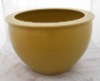 Yellow Glazed Big Ceramic Fish Bowl WRYHE10