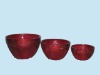 Red flower terracotta pots