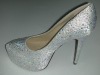 Wholesale white crystal wedding shoes