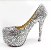 Wholesale diamond wedding crystal high heel shoes
