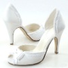 Wholesale Fashion elegant high heel white bridal wedding shoe