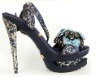 Free shipping hot sale thick platform lady flower wedding shoes GL019