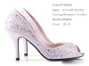OEM Crystal wedding shoes, high heel bridal shoes