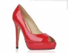 Wholesale red color high heel lady bride shoe for wedding