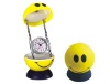 Face table reading lamp with alarm clock