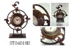Antique metal desk clock