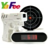 New Gun O'clock Alarm With Laser Target Digital Laser Clock