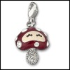 2011 fashion Flower Crystal Metal Key Ring KC-6
