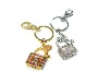 alloy zircon keychain