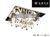 Swan crystal ceiling lamp 9008-20
