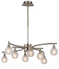 2011 Satin Nickel Crystal Pendant ball with handwork glass(pendant light)