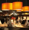 Wholesale modern hand wrapped textile fabirc pendant lighting ceiling lamp for restaurant