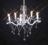 clear glass indoor room chandelier light