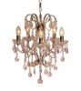 pink crystal chandelier