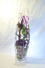 clear glass vase with flower