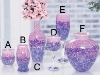 Mosaic Glass Vase/Candle Holder Set For Home Decoration