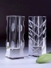 clear crystal vase