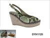 Wholesale women sexy wedge peep toe shoes snake skin sandals shoes