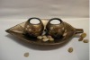 Wholesale 2 pieces decor ceramic candle holder