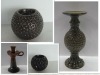 Ceramic bronze colour candle holder
