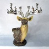 Wholesale Brown Deer Sculpture Resin Craft Candle Holder