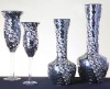 Black Flower Mosaic Candle Holder
