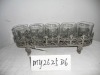 Wholesale Metal brown glass candle holder