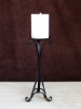 black metal candle holder