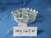Wholesale White metal candle holder with flowers