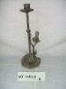 Metal candle holder with a bird