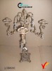 Antique metal candle holder with 4 candles
