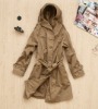 lady's dust coat, fashion hooded outer wear [bk310201]