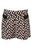 Black Tulip Print Shorts