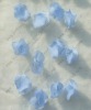 Wedding floral garlands by romantic light blue petals
