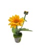 artificial sunflower in the pot