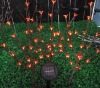 60 led solar christmas tree light with flower