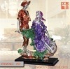 Wholesale Pushing Bicycle Lovers Art Statue Resin Crafts