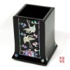 Wholesale [KITA]Mother of Pearl Wood Pen Holder Inlaid with Crane and Cloud